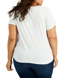 Women's Plus Cotton Graphic-Print T-Shirt