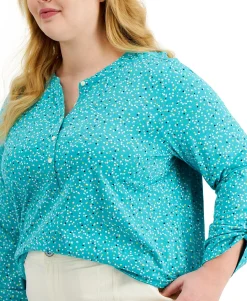 Women's Plus Cotton Printed Top