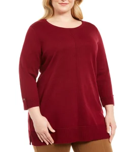 Women's Plus Cotton Roll-Neck Sweater