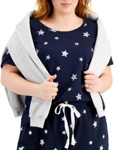 Women's Plus Cotton Star-Print Top