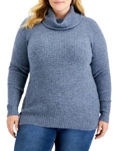 Women's Plus Cowlneck Tunic Sweater