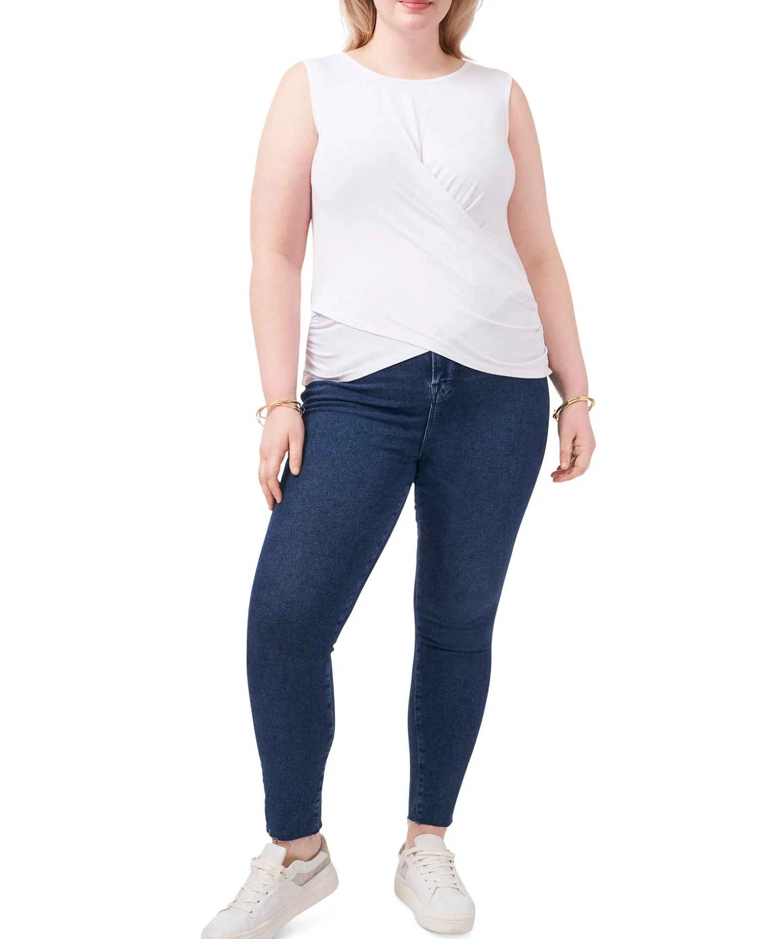 Women's Plus Cross-Front Top