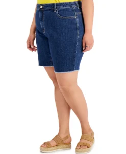 Women's Plus Denim Bermuda Shorts