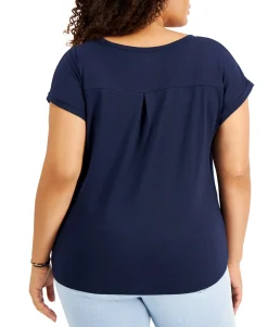 Women's Plus Graphic Print Scoop Neck T-Shirt