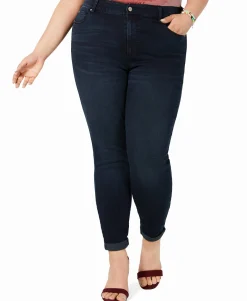 Women's Plus High-Rise Cropped Skinny Ankle Jeans