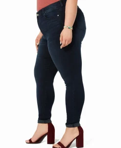 Women's Plus High-Rise Cropped Skinny Ankle Jeans