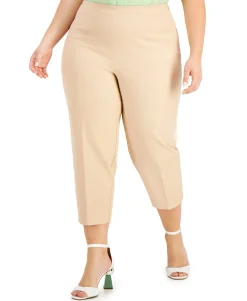 Women's Plus High-Waist Cropped Pants