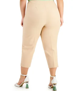 Women's Plus High-Waist Cropped Pants