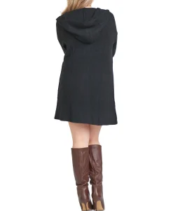 Women's Plus Hooded Textured Cardigan