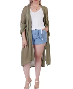 Women's Plus Oversized Fine-Gauge Cardigan Sweater
