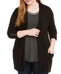 Women's Plus Patch-Pocket Cardigan