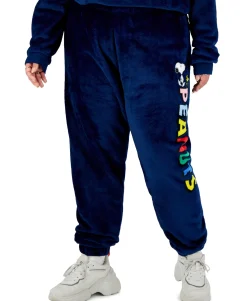 Women's Plus Peanuts Graphic Plush Jogger Pants