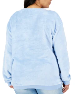 Women's Plus Peanuts Snoopy Graphic Plush Sweatshirt