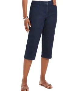 Women's Plus Petite Comfort-Waist Capri Pants