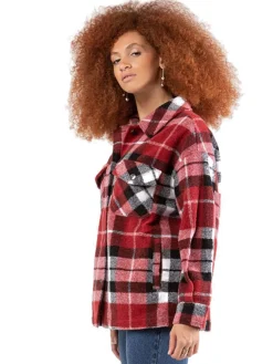 Women's Plus Plaid Overcoat