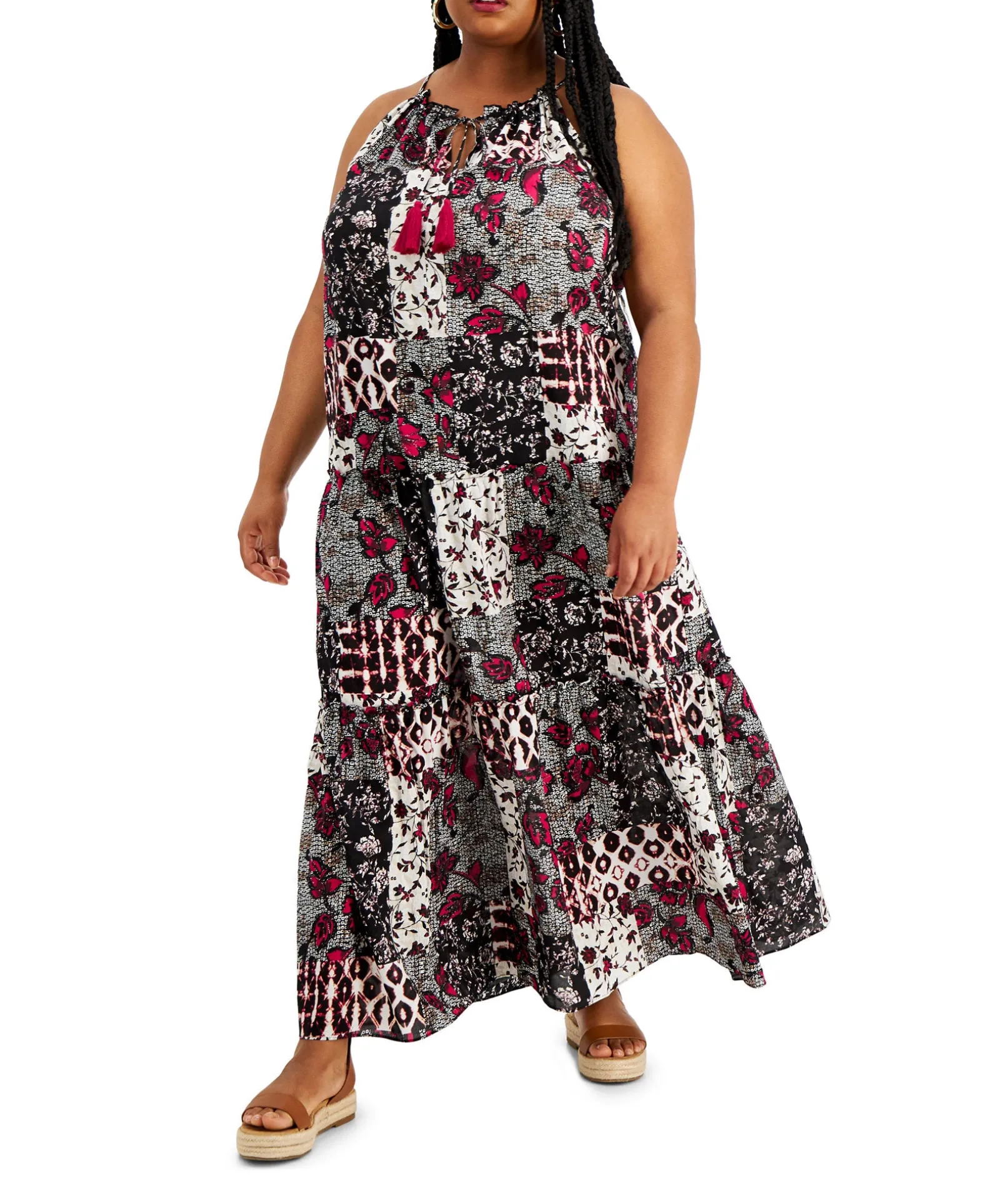 Women's Plus Printed Maxi Dress