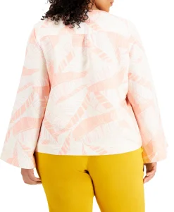 Women's Plus Printed V-Neck Top