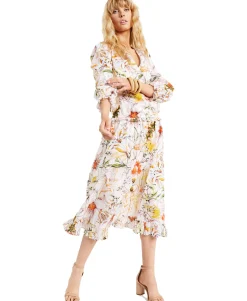 Women's Plus Puff-Sleeve Surplice Blouse