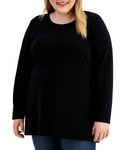 Women's Plus Removable-Scarf Top