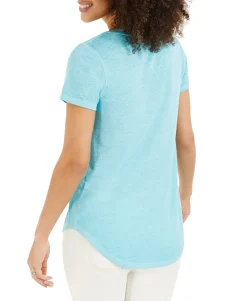 Women's Plus Solid Burnout T-Shirt