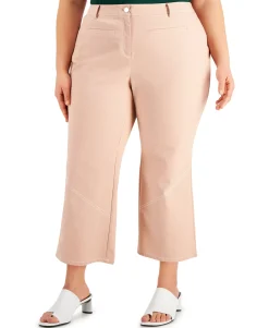 Women's Plus Straight-Leg Ankle Pants