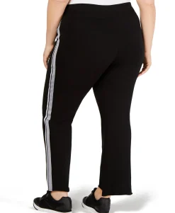 Women's Plus Striped Step-Hem Pants