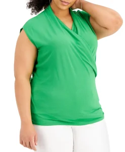 Women's Plus Surplice Top