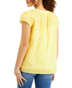 Women's Plus Tassel Peasant Top