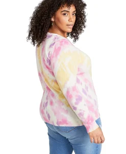 Women's Plus Tie-Dyed Cashmere Sweater