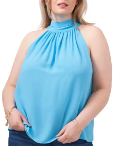 Women's Plus Tie-Neck Top