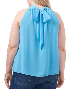 Women's Plus Tie-Neck Top