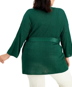 Women's Plus Tie-Waist Cardigan