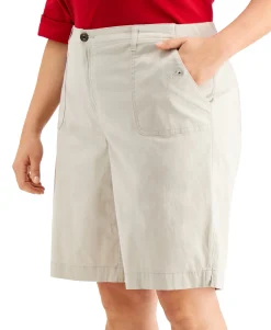Women's Plus Top-Stitched Shorts