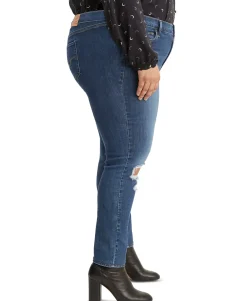Women's Plus Trendy 721 Ripped Skinny Jeans