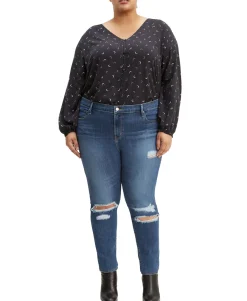 Women's Plus Trendy 721 Ripped Skinny Jeans