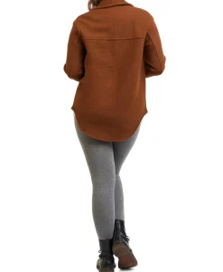 Women's Plus Trendy Button-Up Shirt Jacket