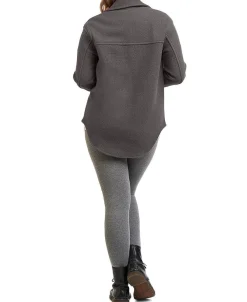 Women's Plus Trendy Button-Up Shirt Jacket