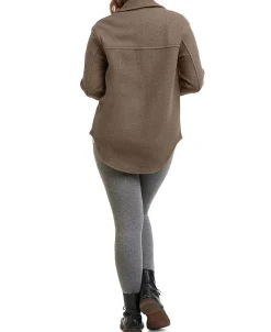 Women's Plus Trendy Button-Up Shirt Jacket