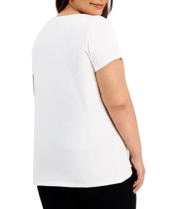 Women's Plus Trendy Fitted V-Neck T-Shirt
