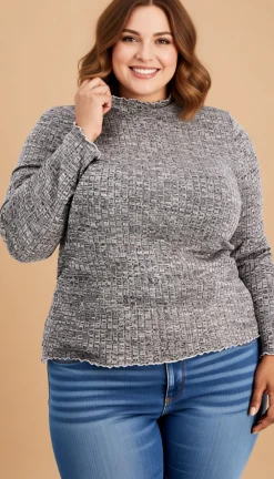 Women's Plus Trendy Hacci Turtleneck Sweater