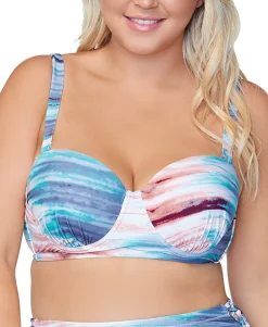 Women's Plus Trendy Lush In The Shallows Bra Bikini Top
