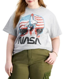 Women's Plus Trendy Nasa Launch T-Shirt