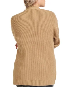 Women's Plus Trendy Ribbed Open-Front Cardigan