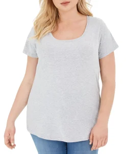 Women's Plus Trendy Scoop-Neck T-Shirt