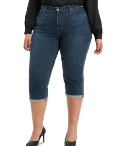 Women's Plus Trendy Shaping Capri Jeans