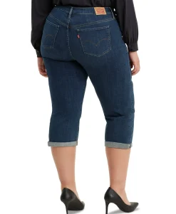 Women's Plus Trendy Shaping Capri Jeans