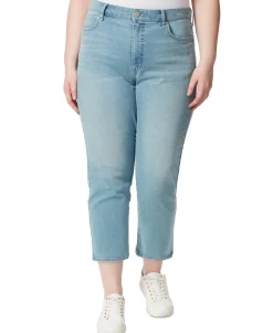 Women's Plus TrendyRipped Ankle Jeans