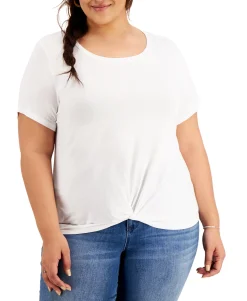 Women's Plus Twist-Hem T-Shirt