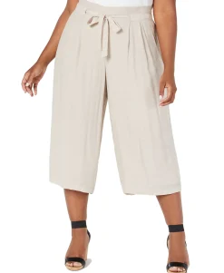 Women's Plus Wide-Leg Capri Pants