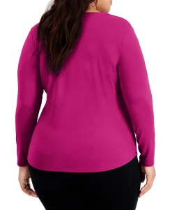 Women's Plus Zip-Pocket Top